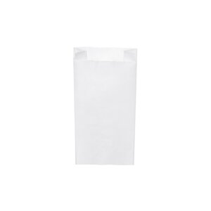 Papierové desiatové vrecko, biele, 14+7x29cm