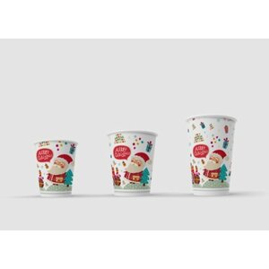 Papierový pohár - Vianoce, 250 ml