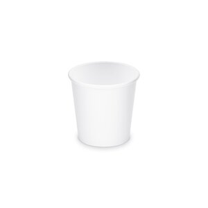 Papierové poháre bez potlače, biele, 110ml