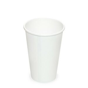 Papierové poháre bez potlače, biele, 330ml