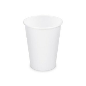 Papierové poháre bez potlače, biele, 420ml