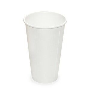 Papierové poháre bez potlače, biele, 510ml