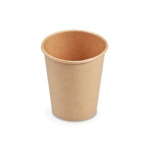Papierový pohár bez potlače, hnedý, 420ml